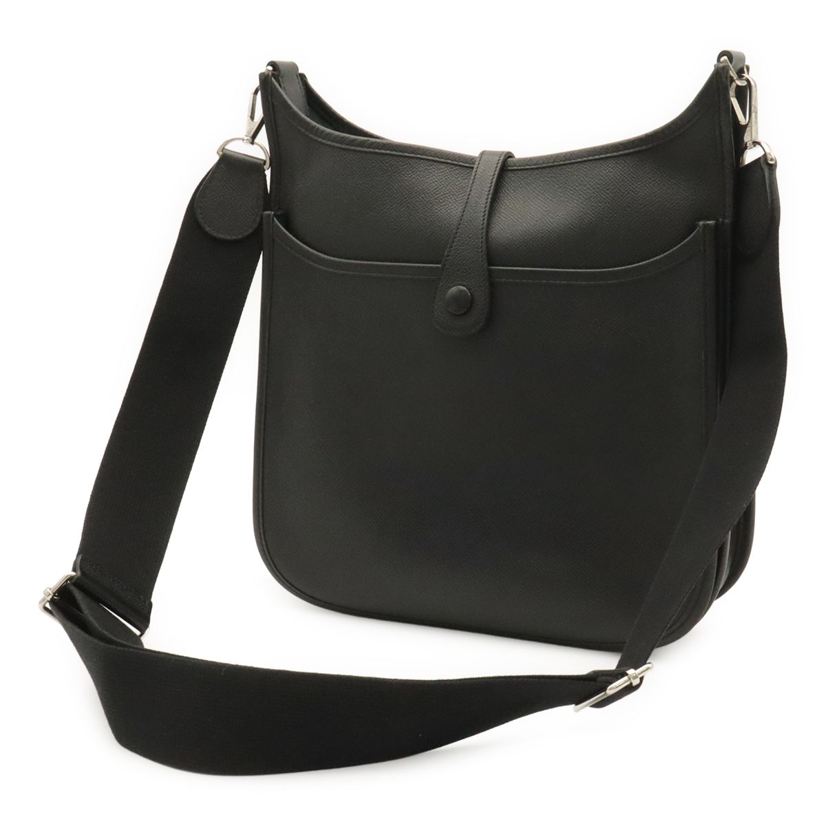 Hermes Evelyne 3 III PM Shoulder Bag Crossbody Veau Epsom Black Silver — view 2