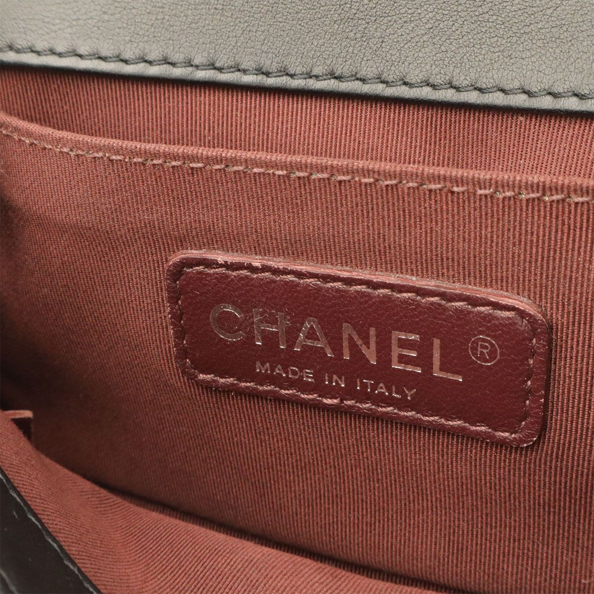 Chanel Boy Quilted CC Logo Chain Shoulder Bag Crossbody Velour Black Silver — view 7