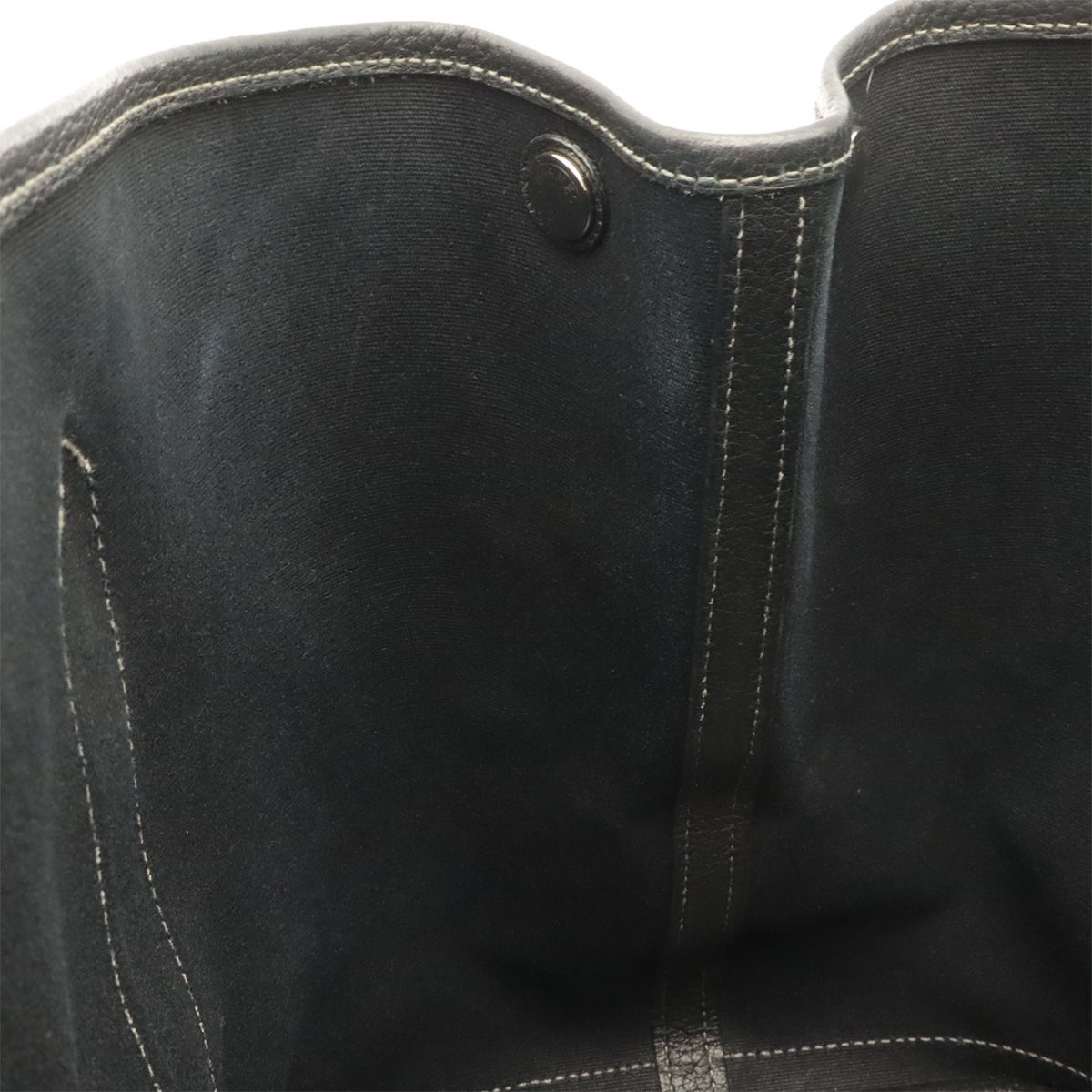 Hermes Garden Party PM Tote Shoulder Bag Toile Officier Canvas Black — view 6