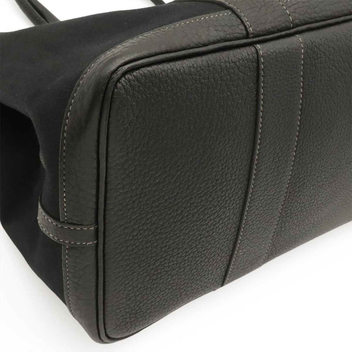 Hermes Garden Party PM Tote Shoulder Bag Toile Officier Canvas Black — view 3