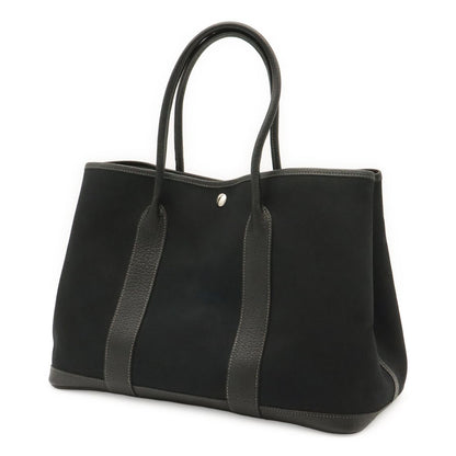 Hermes Garden Party PM Tote Shoulder Bag Toile Officier Canvas Black — view 2