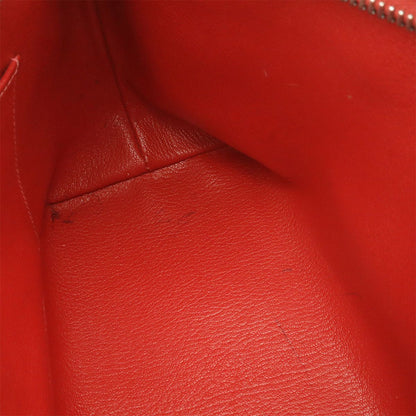 Hermes Berline PM Shoulder Bag Togo Leather Rouge Vif Silver — view 8