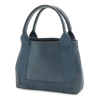 Balenciaga Navy Cabas XS Logo Tote Bag Leather Sapphire Blue — view 2