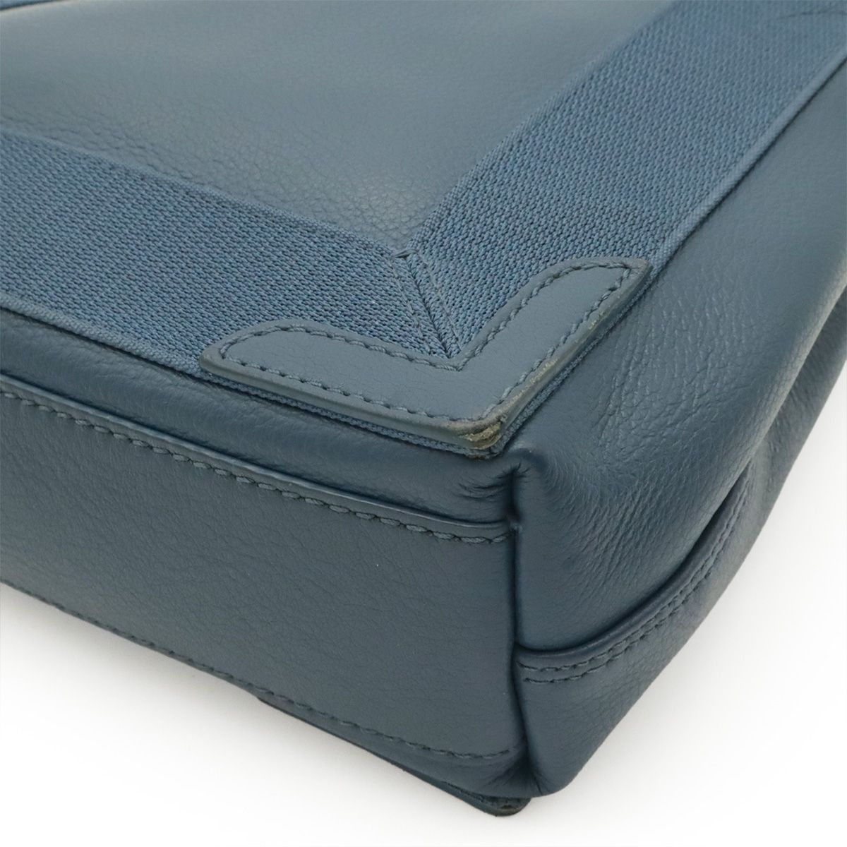 Balenciaga Navy Cabas XS Logo Tote Bag Leather Sapphire Blue — view 3