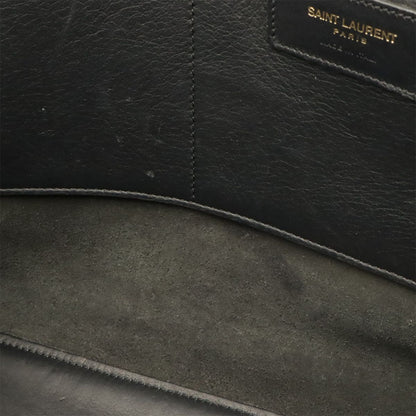 Saint Laurent Paris YSL Line Petit Cabas 2-Way Shoulder Bag Leather Black — view 8