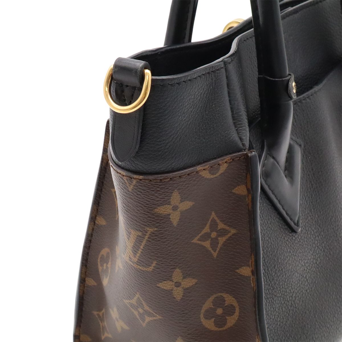Louis Vuitton Monogram on My Side PM 2-Way Shoulder Bag Leather Noir Black — view 7