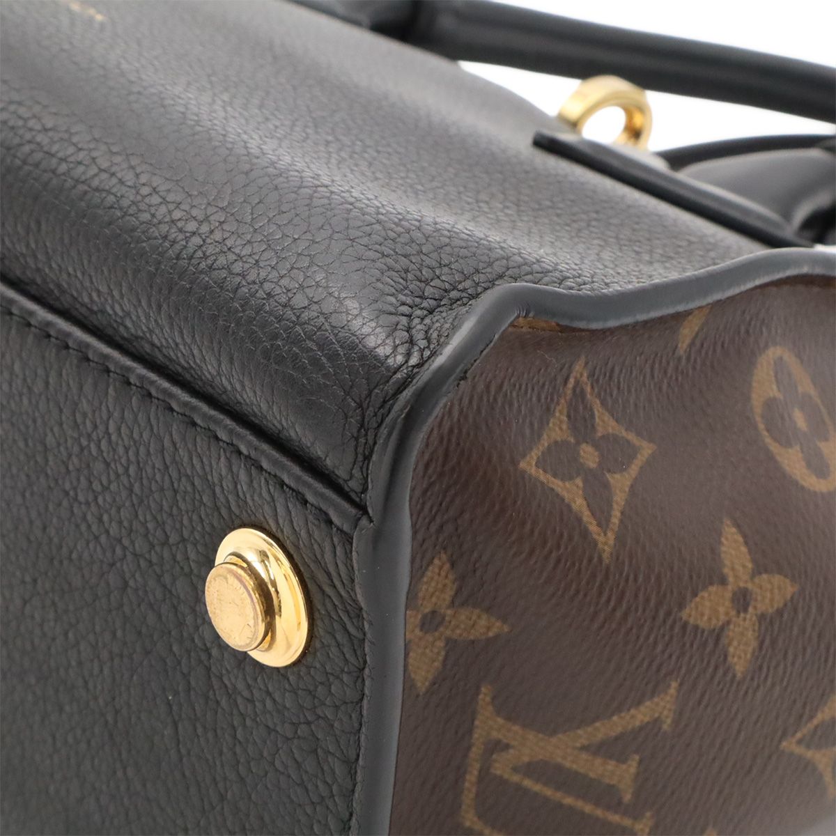 Louis Vuitton Monogram on My Side PM 2-Way Shoulder Bag Leather Noir Black — view 3
