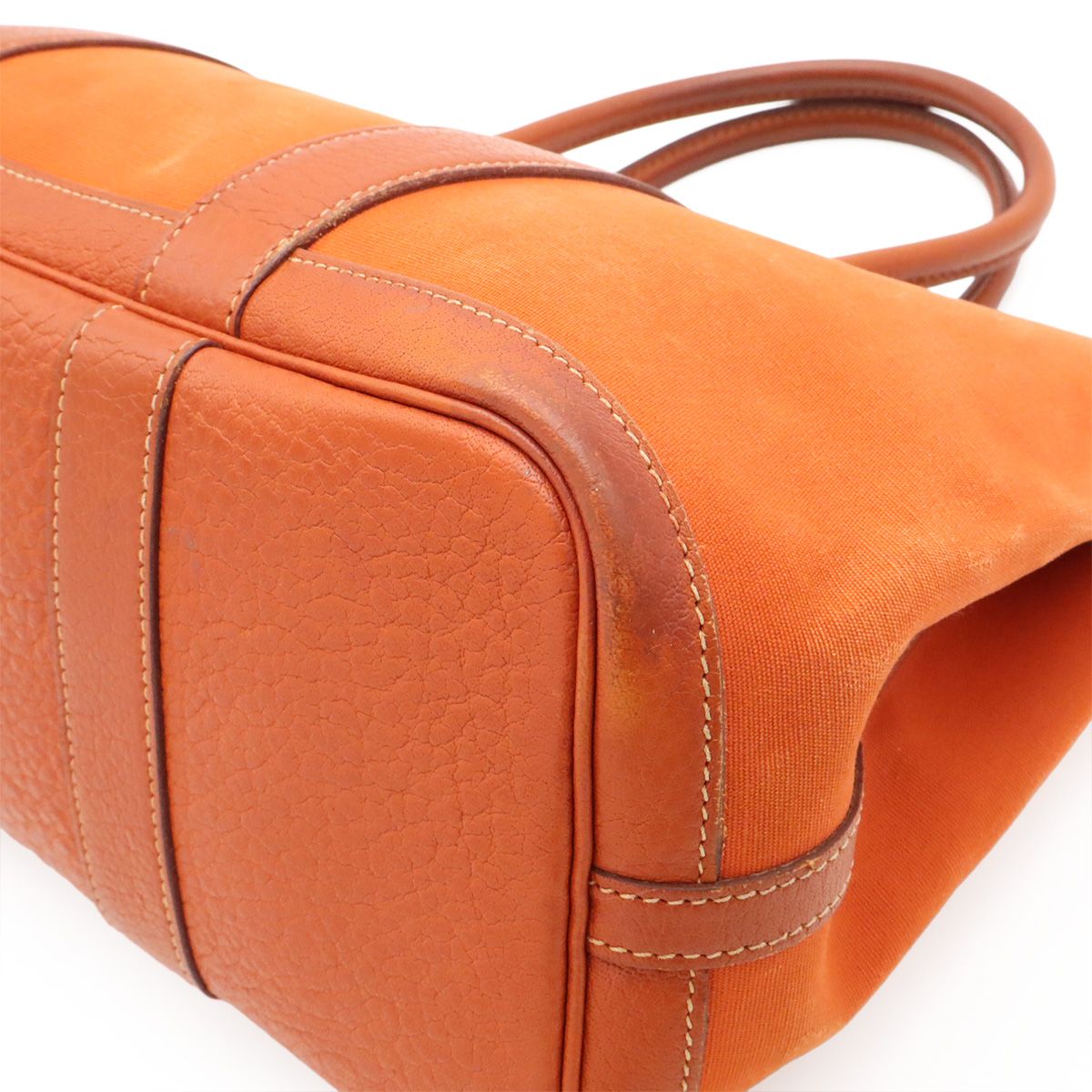 Hermes Garden Party TPM Tote 2-Way Shoulder Bag Toile Officier Buffalo Orange — view 3