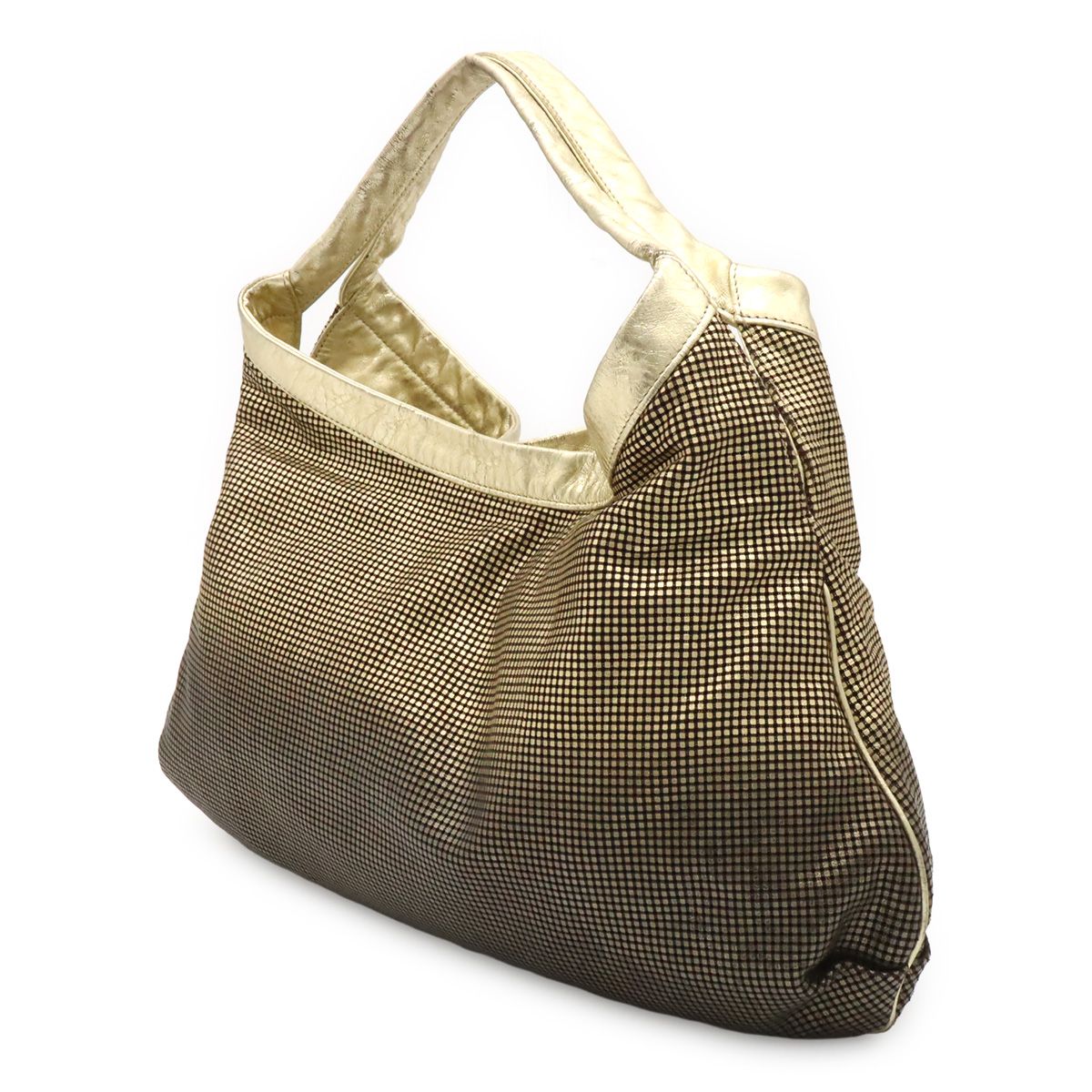 Chanel Hollywood Hobo Shoulder Bag Gradient Sequin Leather Gold Black — view 2