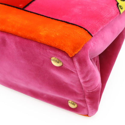 Prada Caietrompe L'oeil Mini Canapa 2-Way Shoulder Bag Velvet Pink Multicolor — view 3