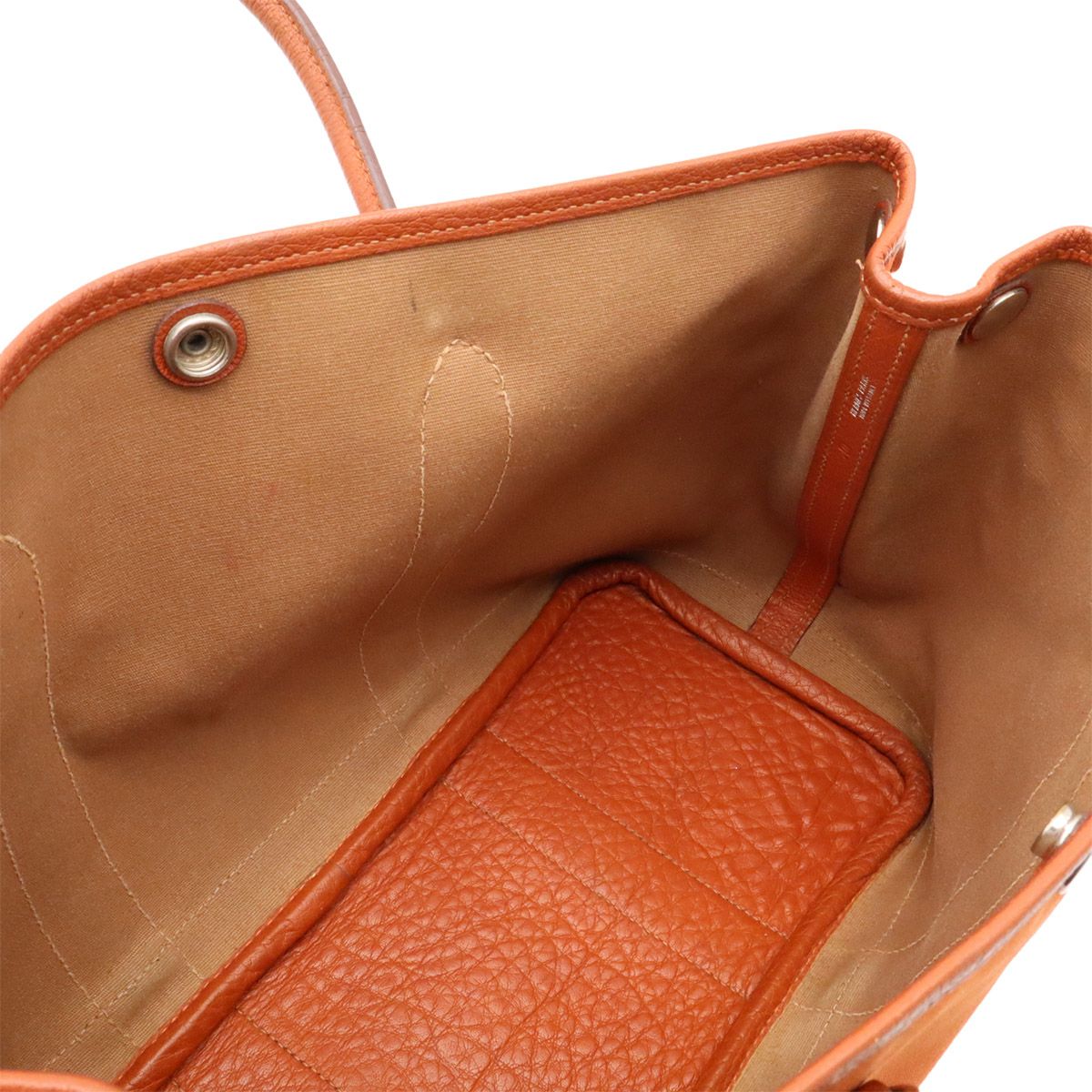 Hermes Garden Party TPM Tote 2-Way Shoulder Bag Toile Officier Buffalo Orange — view 8