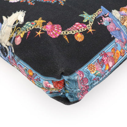 Versace Coral Theater la Medusa Tote Bag Canvas Black Multicolor Pop Up Limited — view 3