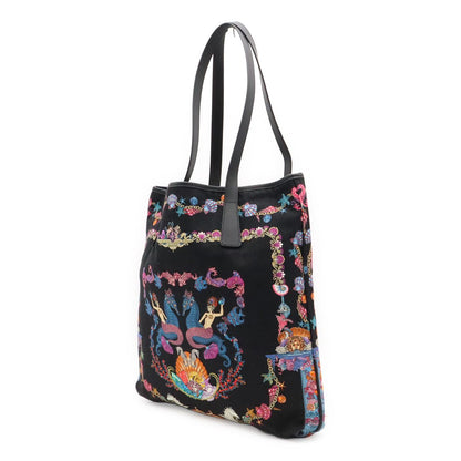 Versace Coral Theater la Medusa Tote Bag Canvas Black Multicolor Pop Up Limited — view 2