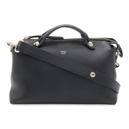 Fendi by the Way 2-Way Shoulder Bag Leather Black Silver