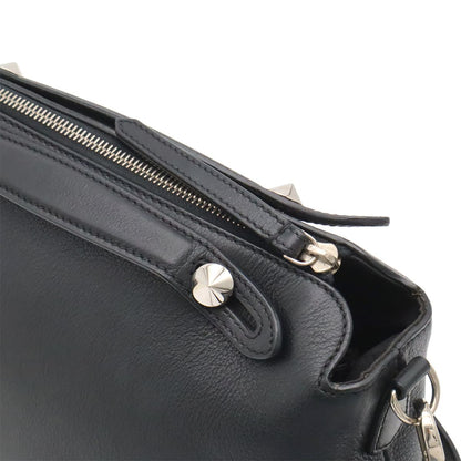 Fendi by the Way 2-Way Shoulder Bag Leather Black Silver — view 5