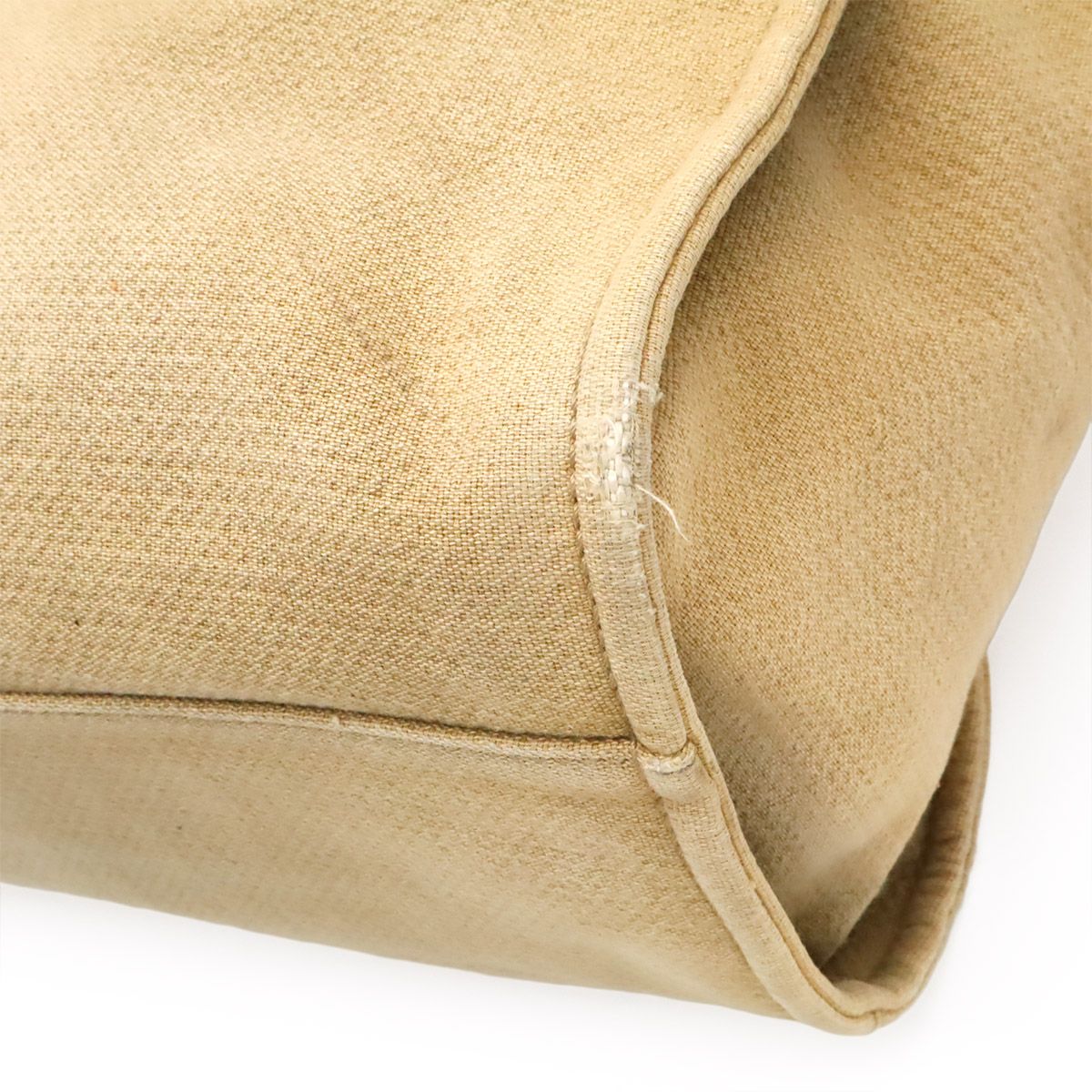 Chanel Deauville Line Large Shopping Tote Bag Chain Shoulder 2-Way Canvas Beige — view 3