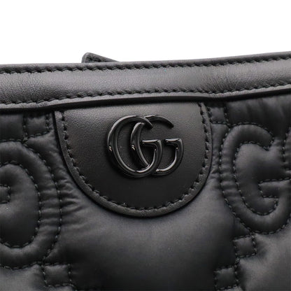 Gucci GG Matelasse Tote Large Shoulder Bag Nylon Leather Black — view 6