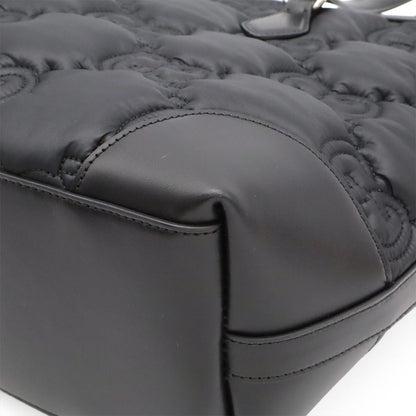 Gucci GG Matelasse Tote Large Shoulder Bag Nylon Leather Black — view 3