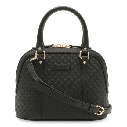 Gucci Micro Guccissima Mini Bag 2-Way Leather Black Gold