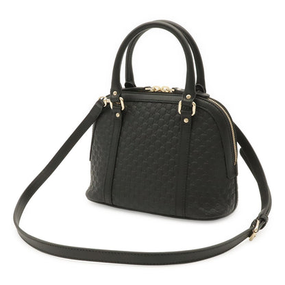 Gucci Micro Guccissima Mini Bag 2-Way Leather Black Gold — view 2
