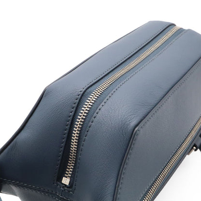 Loewe Convertible Sling Cross Belt Bag Leather Indigo Dye Blue Gray Silver — view 5