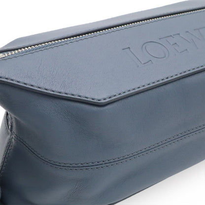 Loewe Convertible Sling Cross Belt Bag Leather Indigo Dye Blue Gray Silver — view 3