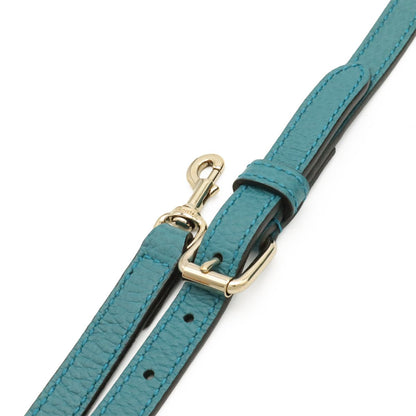 Gucci Interlocking G 2-Way Shoulder Bag Crossbody Leather Emerald Blue Gold — view 5