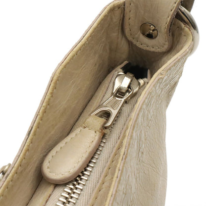 Balenciaga Giant Hip Shoulder Bag Pochette 2-Way Clutch Leather Ivory Silver — view 6
