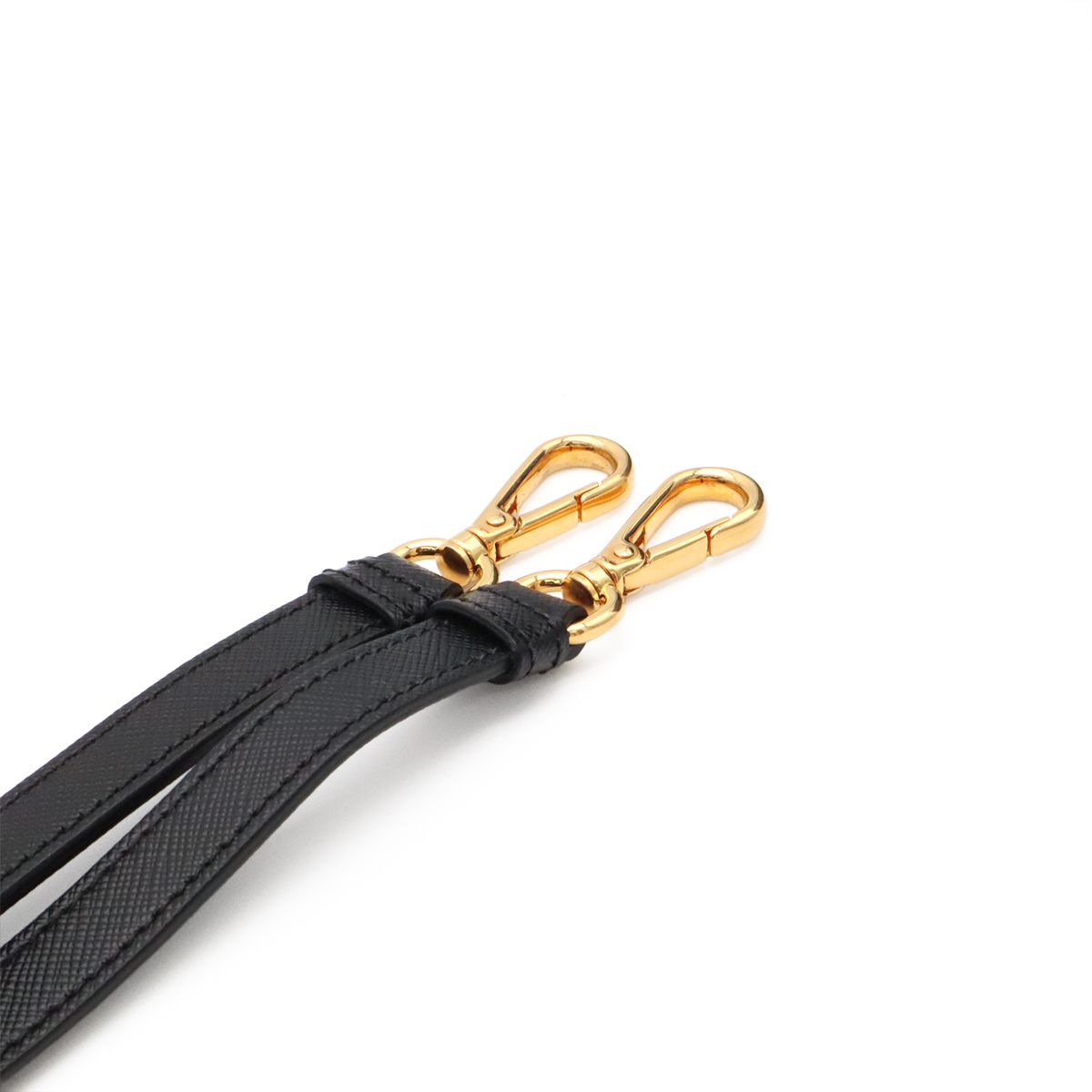 Prada Triangle Logo Galleria Midi Handbag 2-Way Shoulder Saffiano Leather Nero — view 5