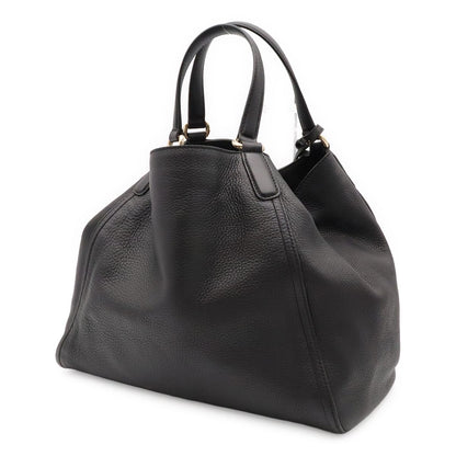 Gucci Soho Cellarius Tote Bag Shoulder Tassel Fringe Leather Black Gold — view 2