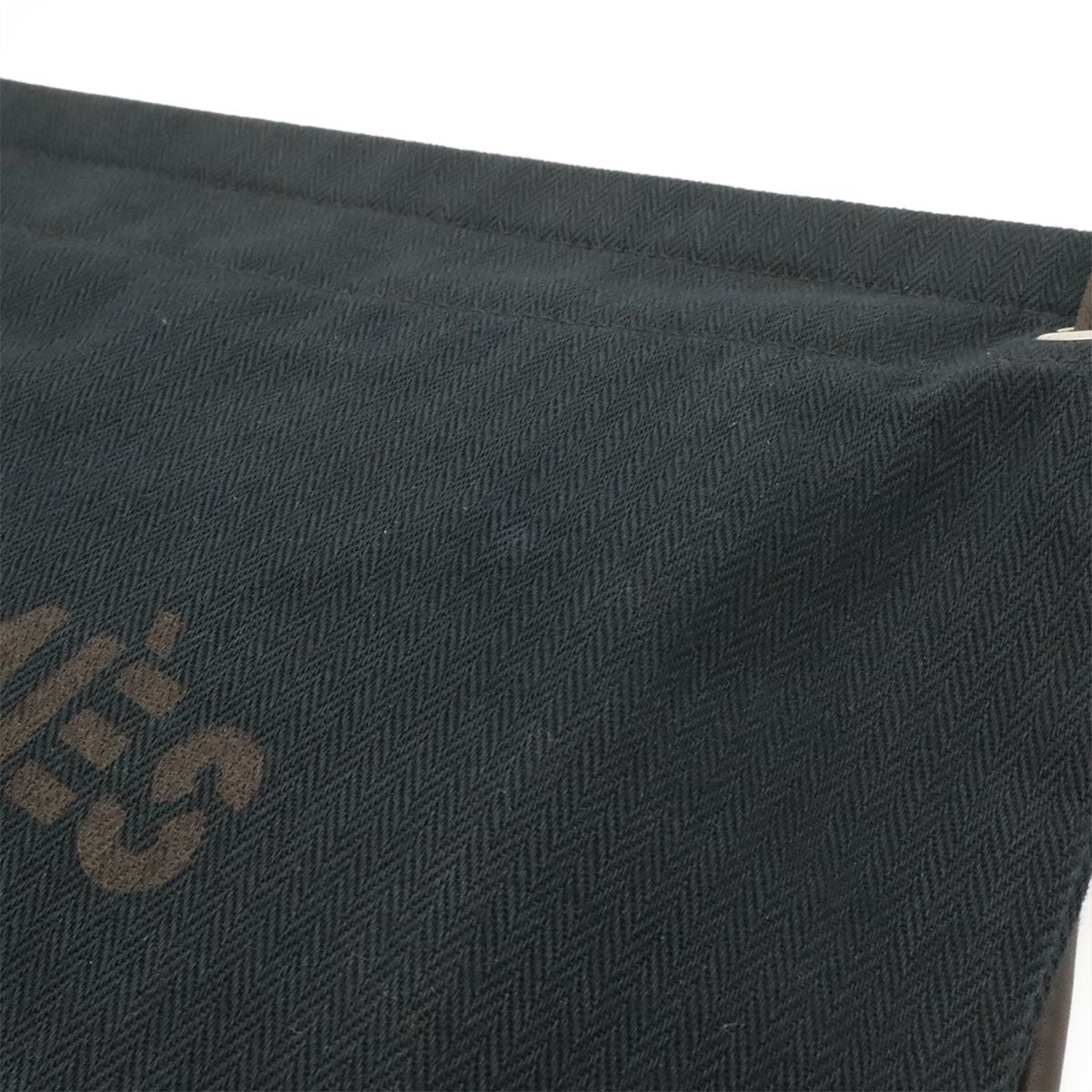 Hermes Sac Aline Backpack 2-Way Shoulder Bag Toile Chevron Leather Black Brown — view 4