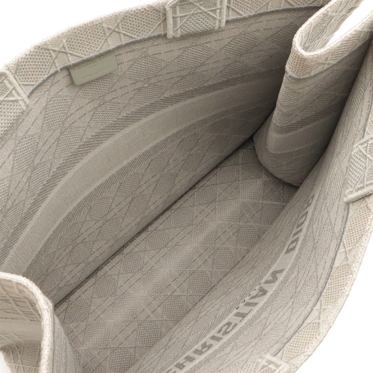 Dior Book Tote Bag Large Cannage Canvas Gray — view 8
