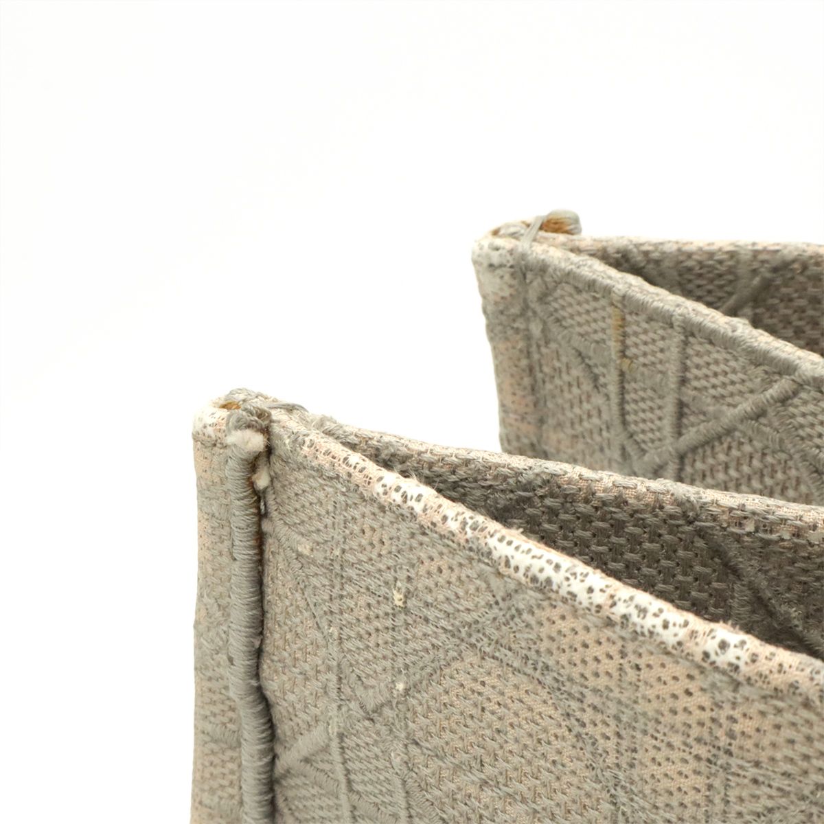 Dior Book Tote Bag Large Cannage Canvas Gray — view 5