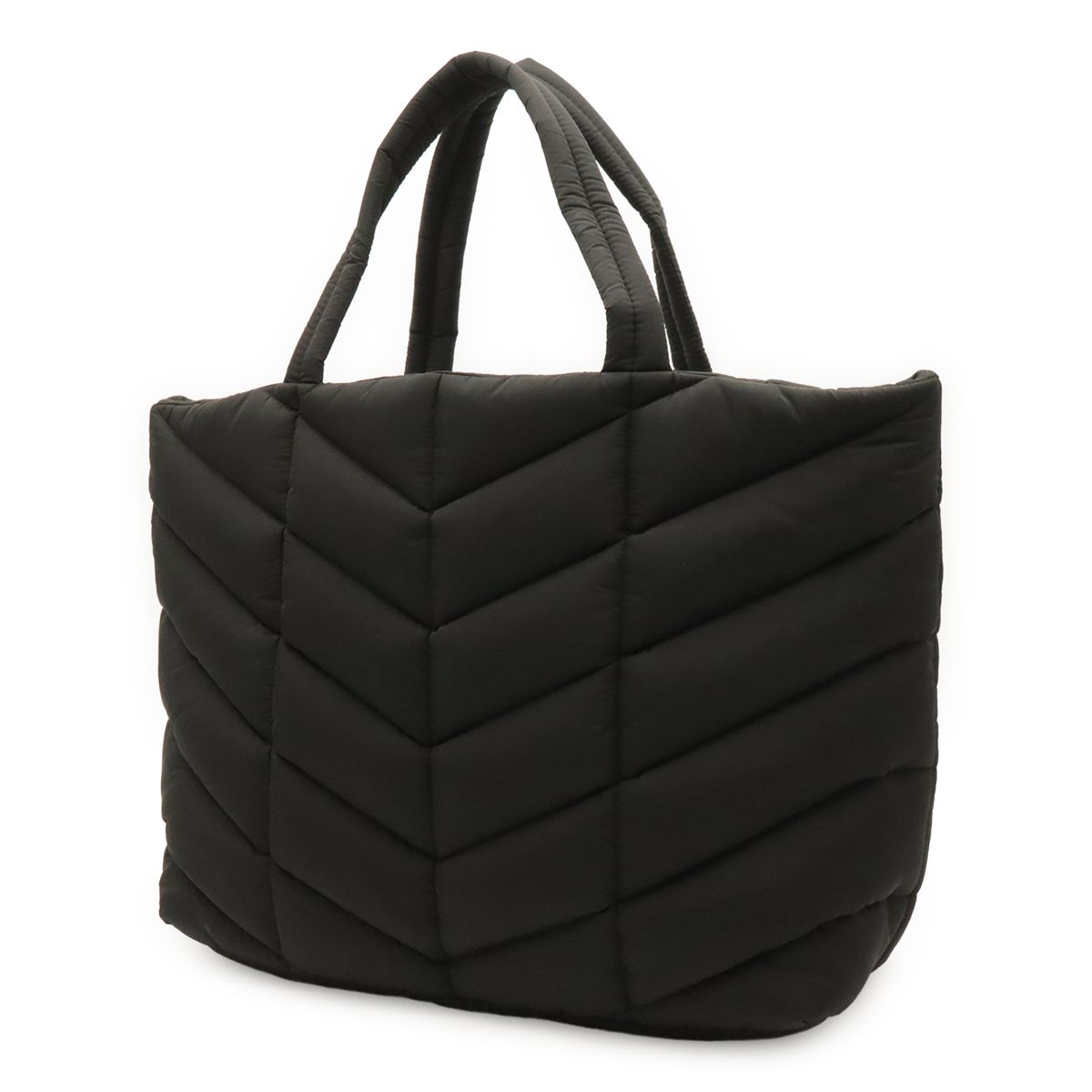 Saint Laurent Paris YSL Puffer Tote Bag Large Nylon Black — view 2