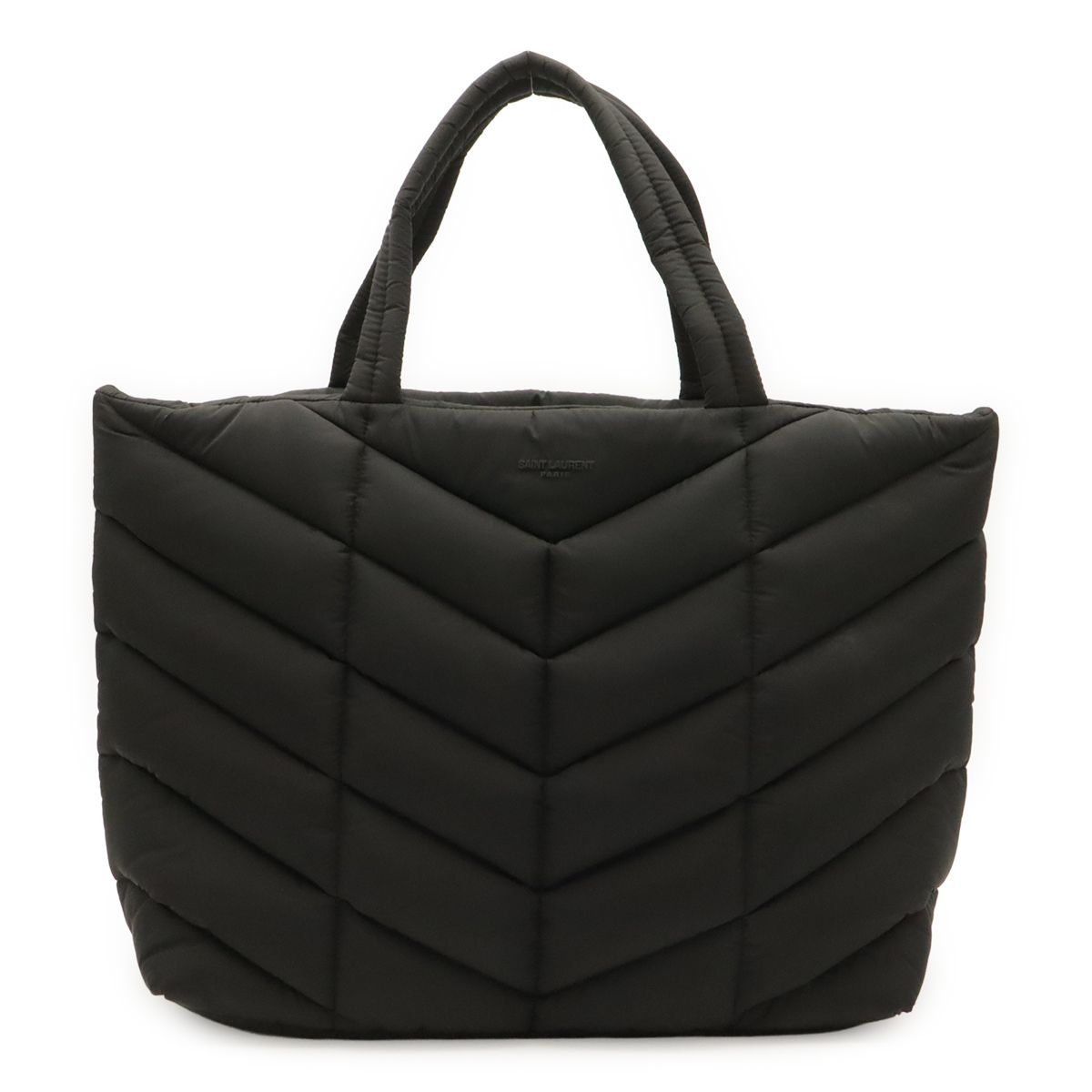 Saint Laurent Paris YSL Puffer Tote Bag Large Nylon Black