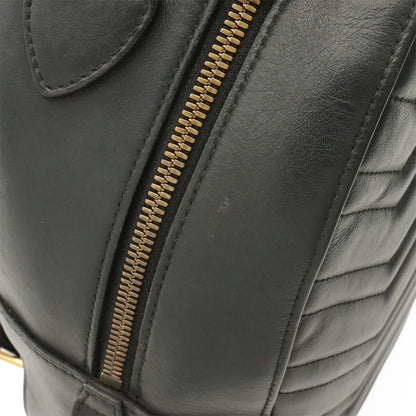 Gucci GG Marmont Backpack Quilted Leather Black Gold — view 4
