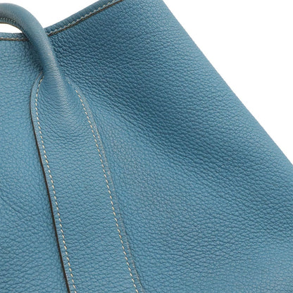 Hermes Garden Party PM Tote Shoulder Bag Negonda Leather Blue Jean Light Silver — view 5