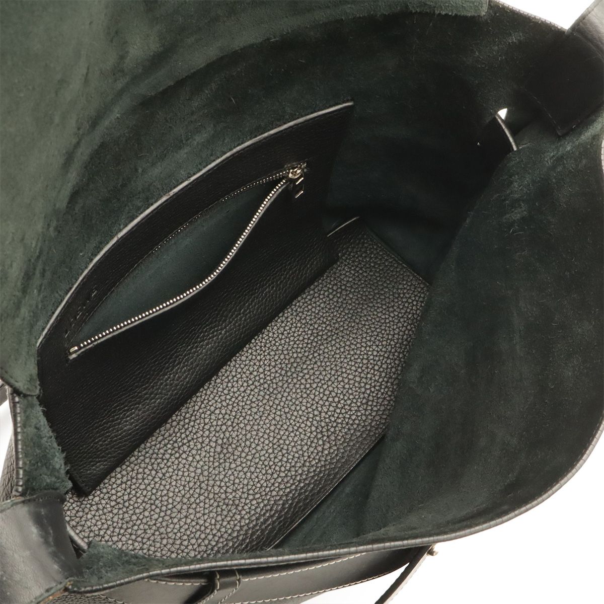 Loewe Anagram Belt Collection Messenger Shoulder Bag Leather Black Silver — view 7