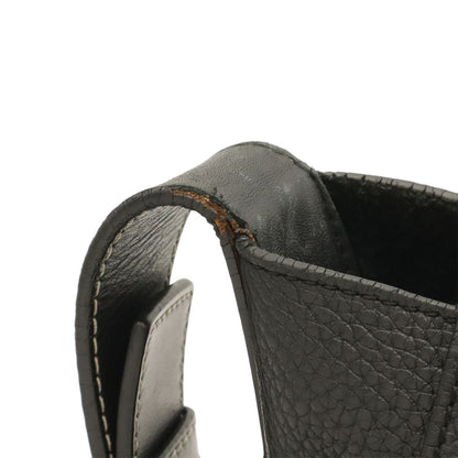 Loewe Anagram Belt Collection Messenger Shoulder Bag Leather Black Silver — view 6