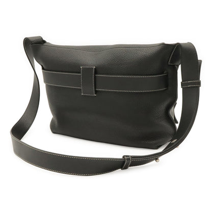 Loewe Anagram Belt Collection Messenger Shoulder Bag Leather Black Silver — view 2