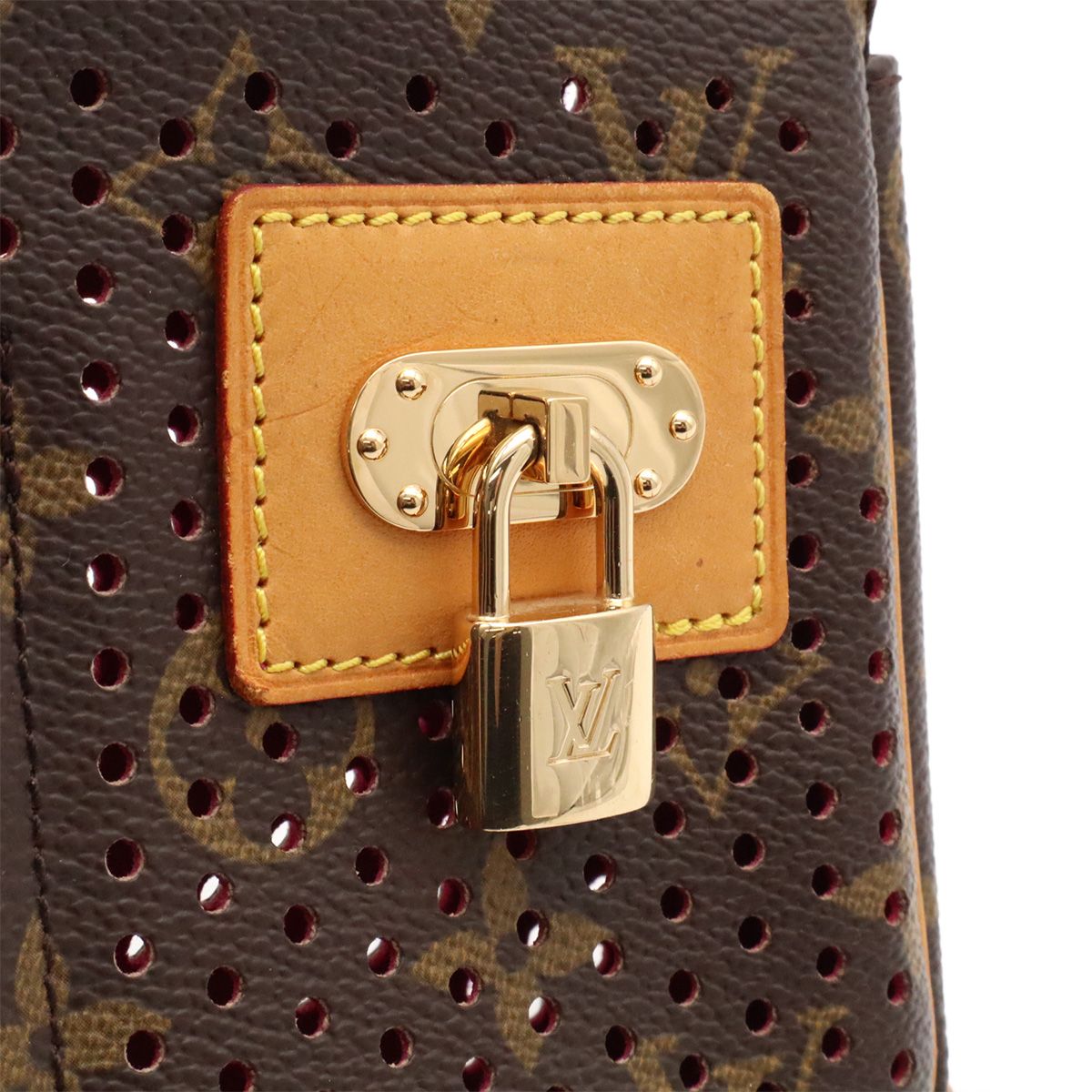 Louis Vuitton Monogram Perfo Pochette Soir Pouch Handbag Fuchsia — view 6