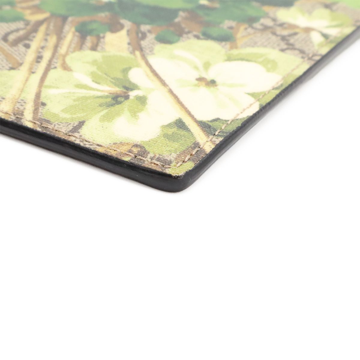Gucci GG Blooms Supreme Clutch Flower Floral Pattern Leather Khaki Beige Green — view 3