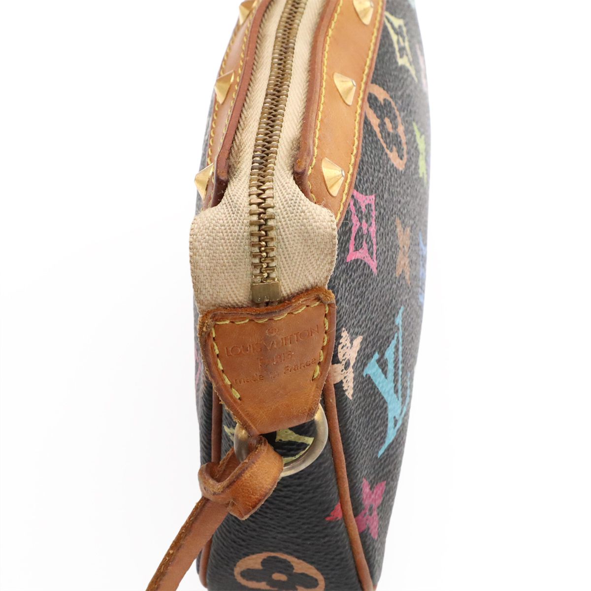 Louis Vuitton Monogram Multicolor Pochette Soir Pouch Case Noir Black — view 7