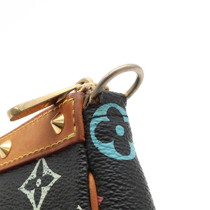 Louis Vuitton Monogram Multicolor Pochette Soir Pouch Case Noir Black — view 6