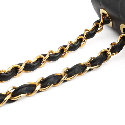 Chanel Maxi Quilted CC Logo Chain Shoulder Bag 2-Way Leather Black Gold — view 4