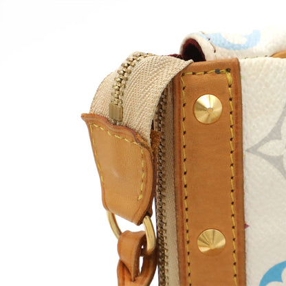 Louis Vuitton Monogram Multicolor Pochette Soir Pouch Party Blanc White — view 5