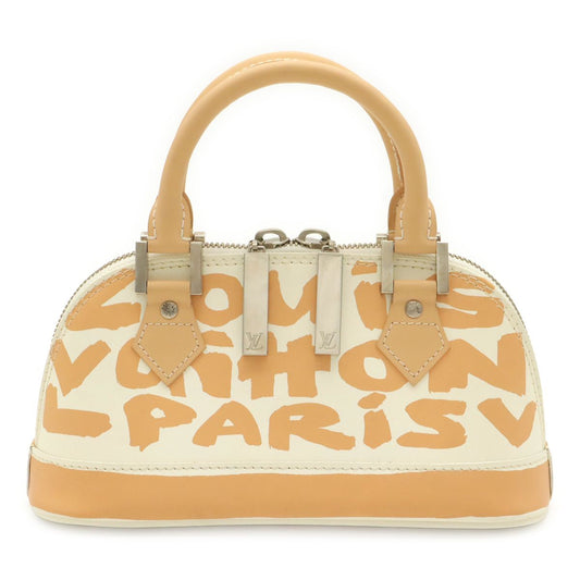 Louis Vuitton Graffiti Alma PM Mini Bag Leather Beige