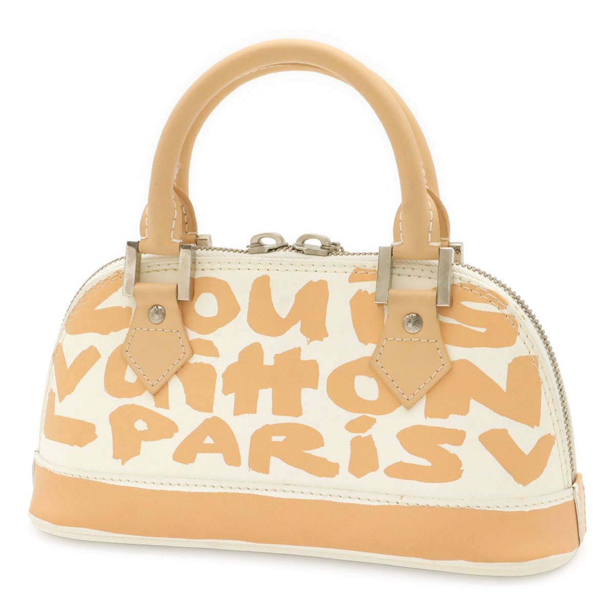 Louis Vuitton Graffiti Alma PM Mini Bag Leather Beige — view 2