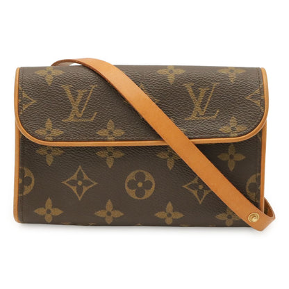 Louis Vuitton Monogram Pochette Florentine Waist Pouch Hip 2-Way Clutch XS