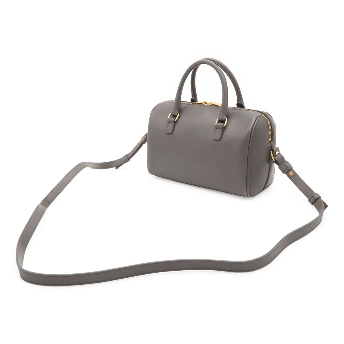 Saint Laurent Paris YSL Baby Duffle Mini 2-Way Shoulder Bag Gray — view 2